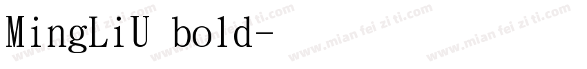 MingLiU bold字体转换